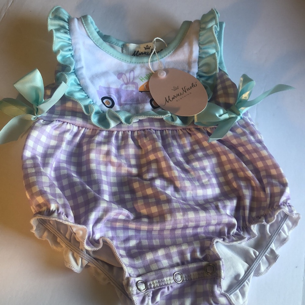 Marie Nicole spring Easter baby one piece